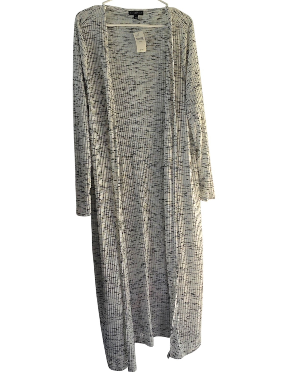 Lane Bryant Black & White Longline Open Cardigan Size 18/20